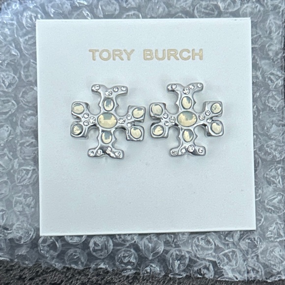 Tory Burch Jewelry - NWT TORY BURCH ROXANNE JEWELED STUD EARRING